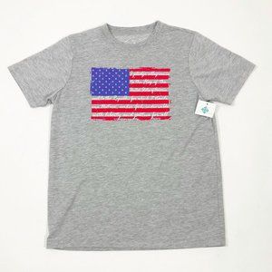 NWT Jane Marie Gray Patriotic Flag Womans Tee
